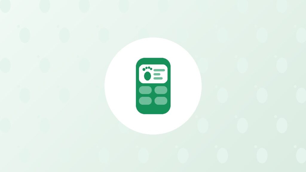 歩数を表示したスマホ画面のイラスト